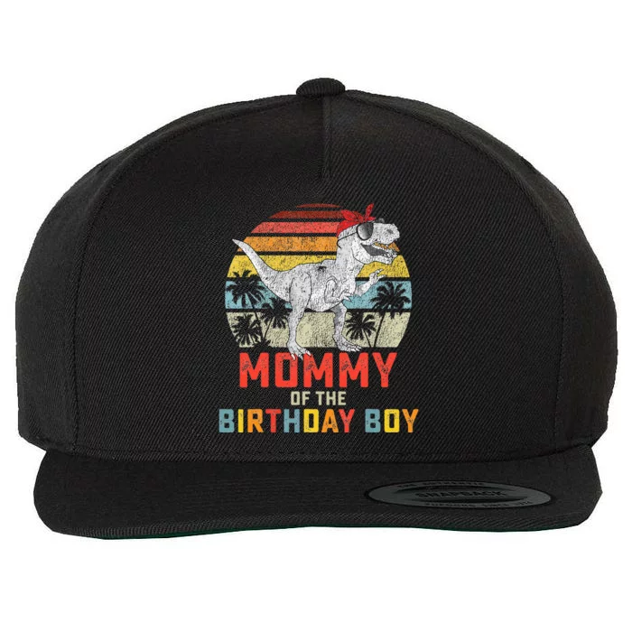 Mommy Dinosaur Birthday Mom Matching Family Wool Snapback Cap