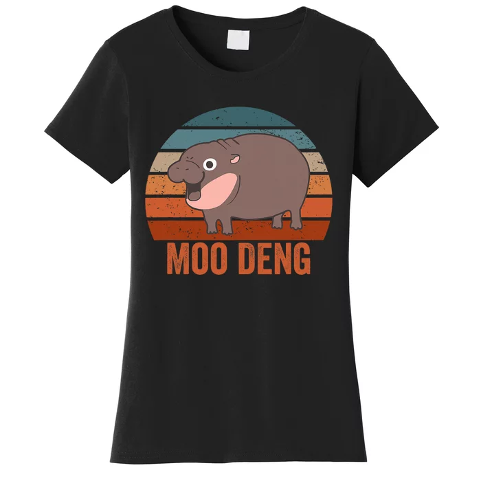 Moo Deng Baby Hippo Zoo Baby Hippo Vintage Women's T-Shirt