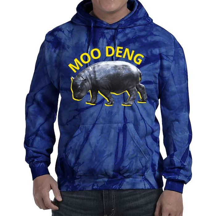 Moo Deng Baby Hippo Tie Dye Hoodie