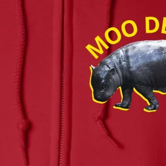 Moo Deng Baby Hippo Full Zip Hoodie