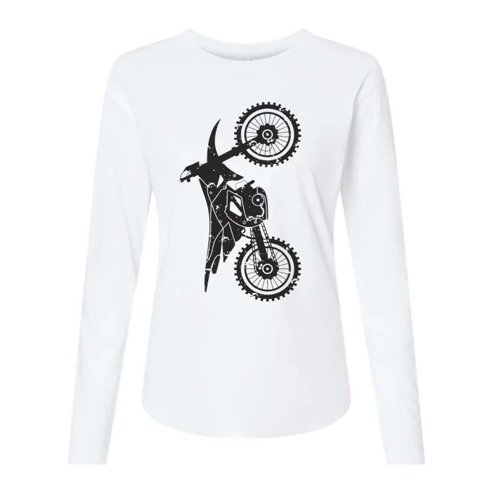 Motocross Dirt Bike Apparel Dirt Bike Motocross Womens Cotton Relaxed Long Sleeve T-Shirt