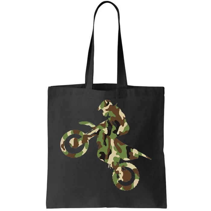 Motocross Dirt Bike Racing Camo Camouflage Tote Bag