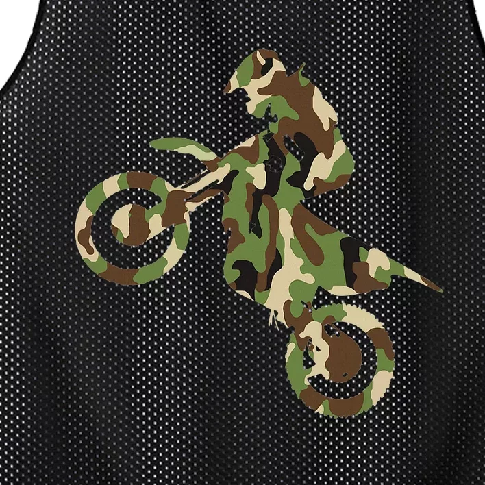 Motocross Dirt Bike Racing Camo Camouflage Mesh Reversible Basketball Jersey Tank