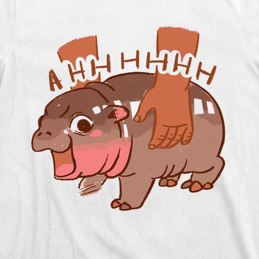 Moo Deng Bouncy Pig In Thai Picture The Cute Baby Hippo T-Shirt