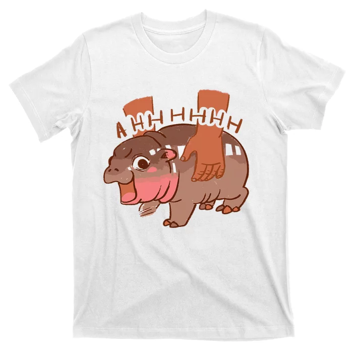 Moo Deng Bouncy Pig In Thai Picture The Cute Baby Hippo T-Shirt