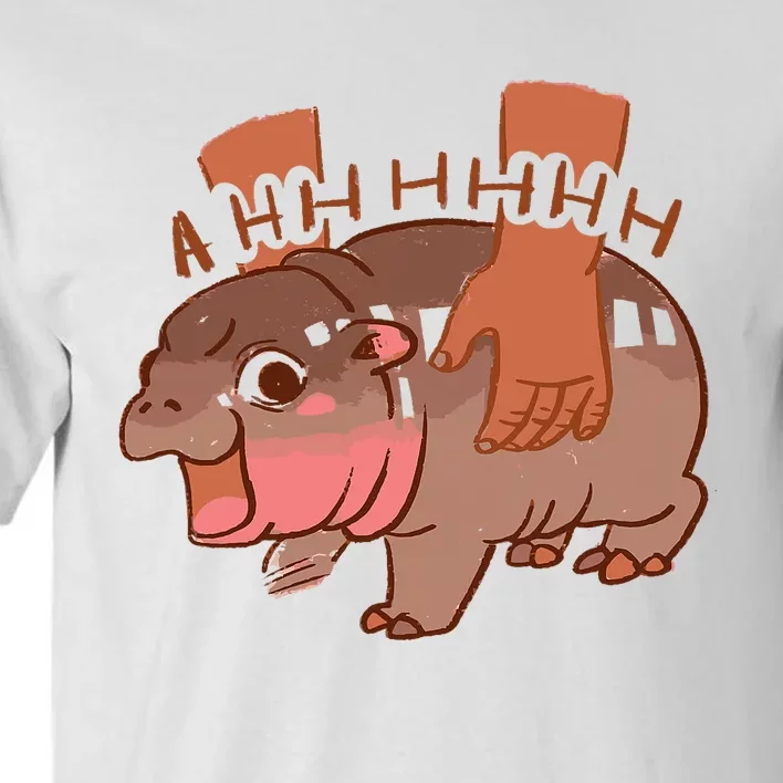 Moo Deng Bouncy Pig In Thai Picture The Cute Baby Hippo Tall T-Shirt