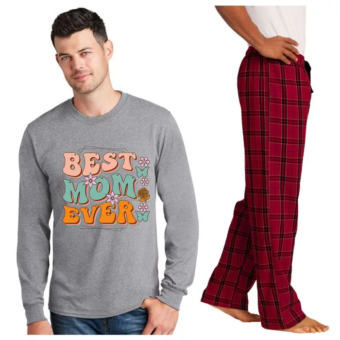 Mothers Day Best Mom Ever From Daughter Son Mom grandma Long Sleeve Pajama Set