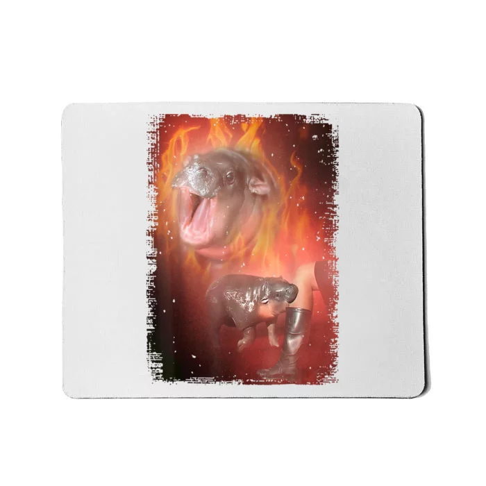 Moo Deng Bouncy Pig The Cute Baby Hippo Gift Mousepad