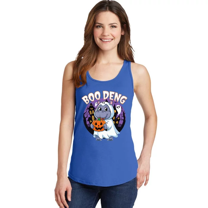 Moo Deng Baby Hippo Boo Deng Long For Halloween Ladies Essential Tank