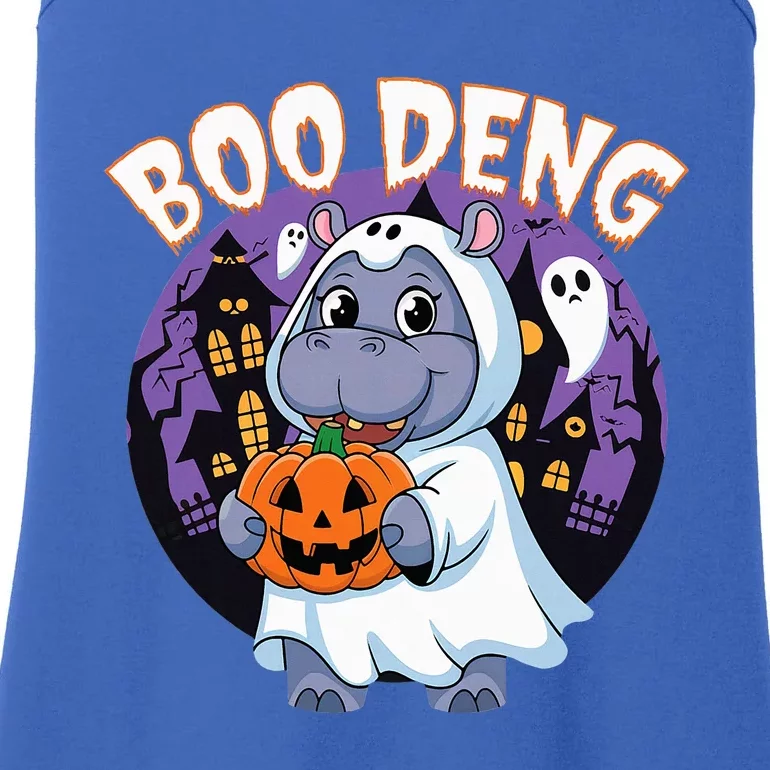 Moo Deng Baby Hippo Boo Deng Long For Halloween Ladies Essential Tank