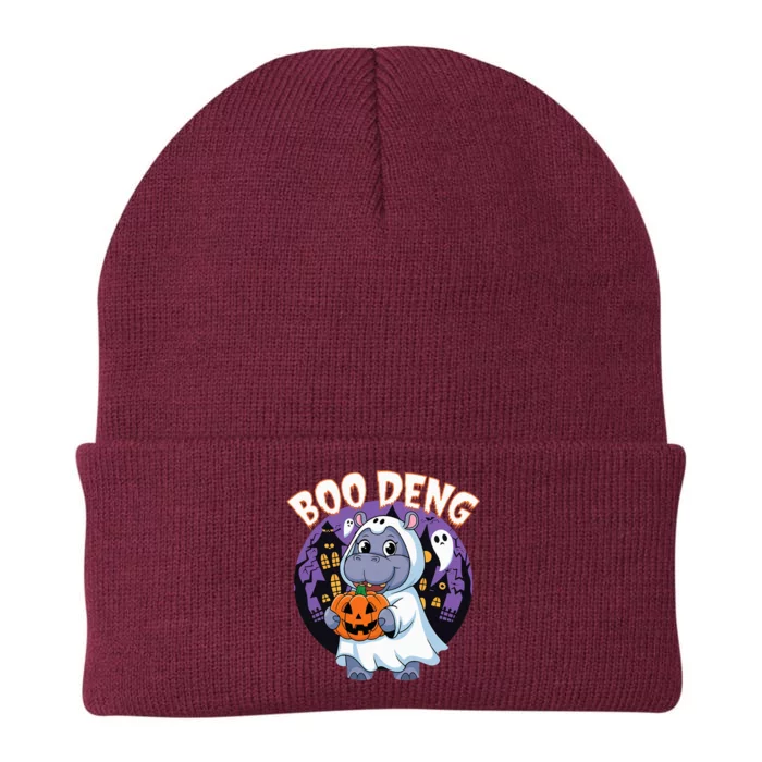 Moo Deng Baby Hippo Boo Deng Long For Halloween Knit Cap Winter Beanie