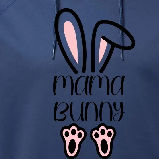 Mama Daddy Bunny Easter Day Dad Pregnant Mom Matching Couple Gift Performance Fleece Hoodie