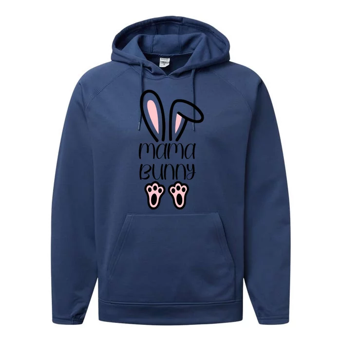 Mama Daddy Bunny Easter Day Dad Pregnant Mom Matching Couple Gift Performance Fleece Hoodie