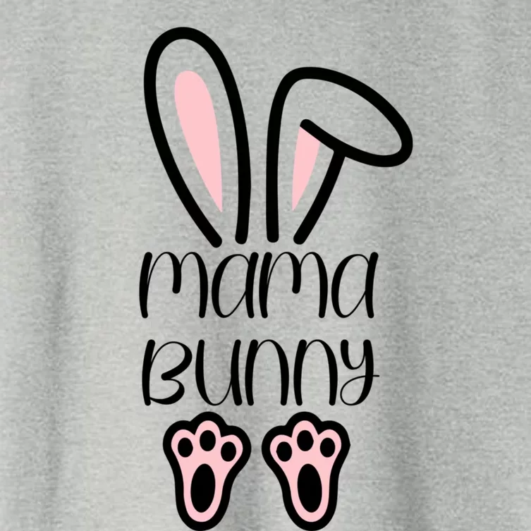 Mama Daddy Bunny Easter Day Dad Pregnant Mom Matching Couple Gift Women's Crop Top Tee