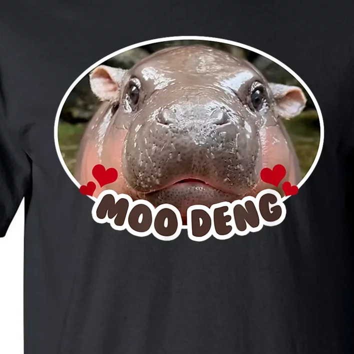 Moo Deng Bouncy Pig In Thai Picture The Cute Baby Hippo Tall T-Shirt