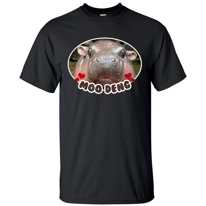 Moo Deng Bouncy Pig In Thai Picture The Cute Baby Hippo Tall T-Shirt