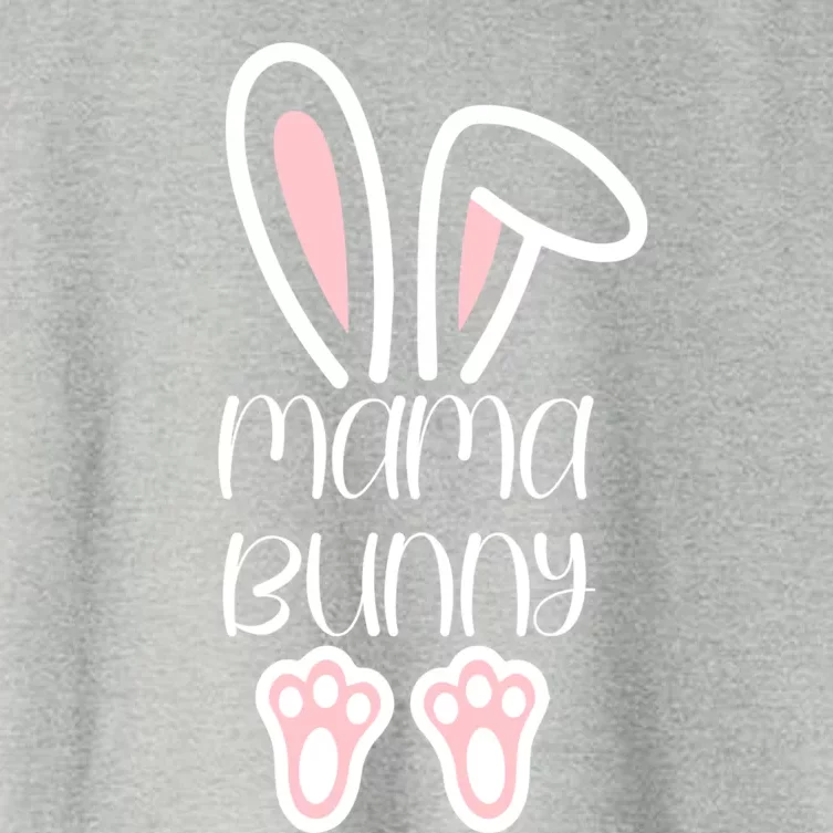 Mama Daddy Bunny Easter Day Dad Pregnant Mom Matching Couple Gift Women's Crop Top Tee