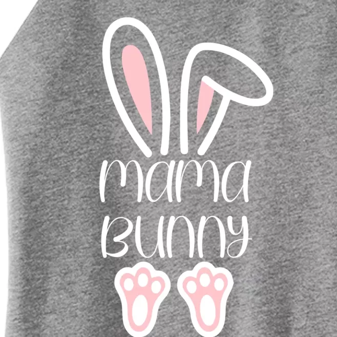 Mama Daddy Bunny Easter Day Dad Pregnant Mom Matching Couple Gift Women’s Perfect Tri Rocker Tank