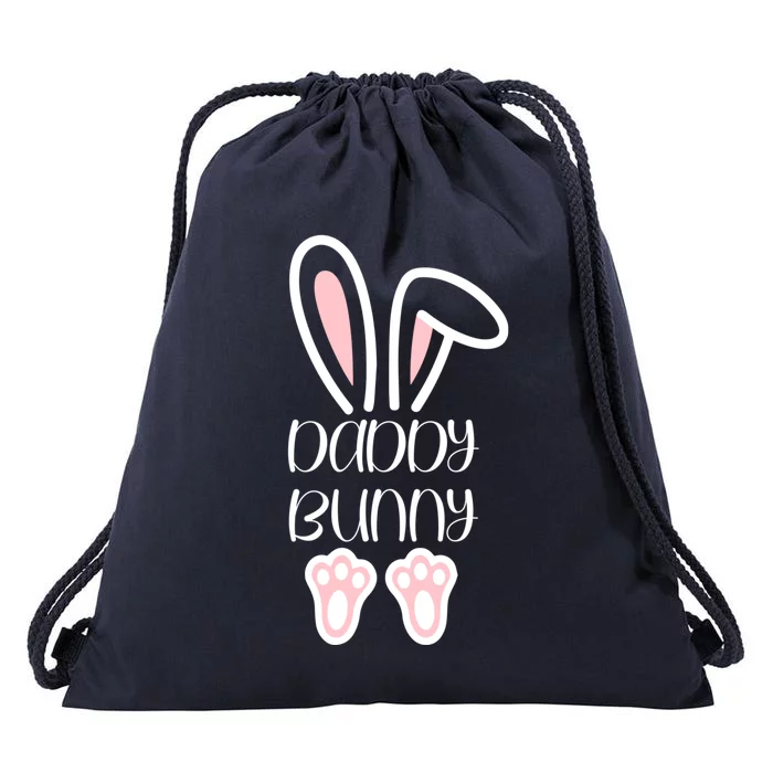 Mama Daddy Bunny Easter Day Dad Pregnant Mom Matching Couple Gift Drawstring Bag