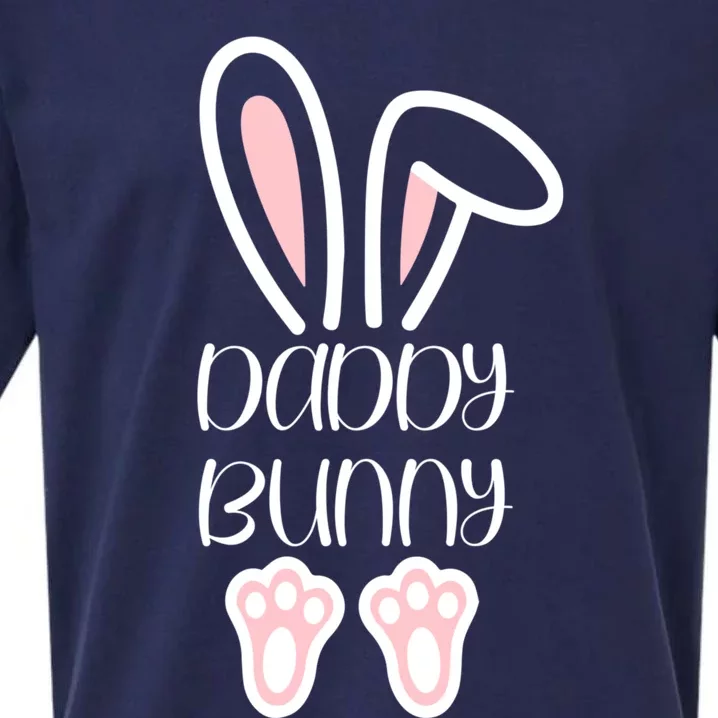 Mama Daddy Bunny Easter Day Dad Pregnant Mom Matching Couple Gift Sueded Cloud Jersey T-Shirt