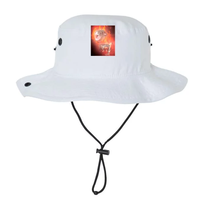 Moo Deng Bouncy Pig In Thai Fire Picture The Cute Baby Hippo Legacy Cool Fit Booney Bucket Hat