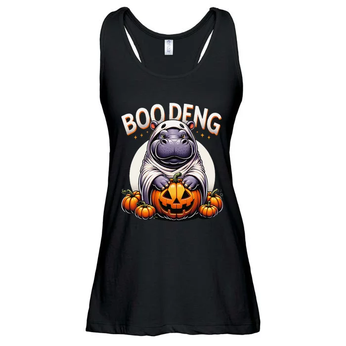 Moo Deng Baby Hippo Moo Deng Costume For Boo Deng Halloween Ladies Essential Flowy Tank