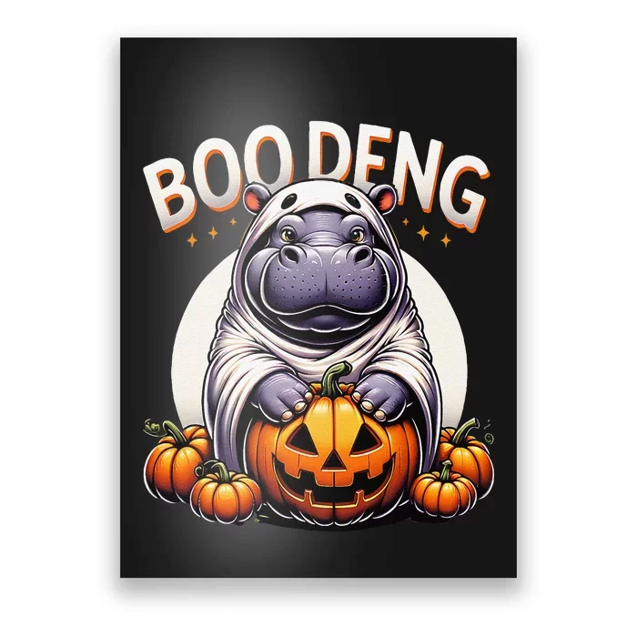 Moo Deng Baby Hippo Moo Deng Costume For Boo Deng Halloween Poster