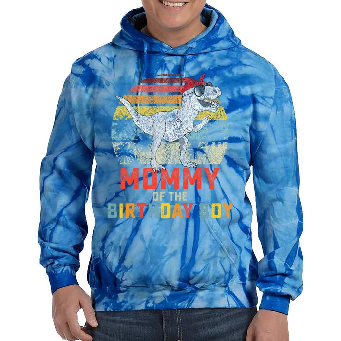 Mommy Dinosaur Birthday Mom Matching Family Tie Dye Hoodie