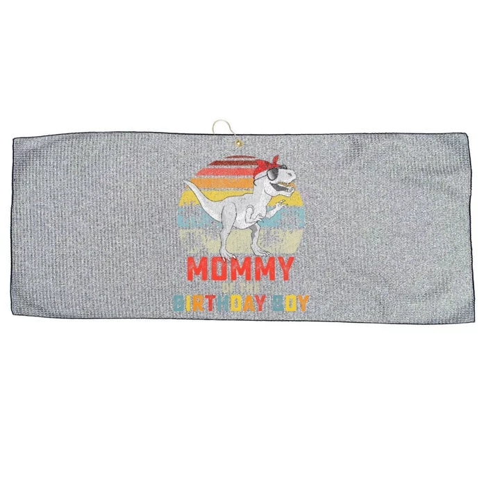 Mommy Dinosaur Birthday Mom Matching Family Large Microfiber Waffle Golf Towel