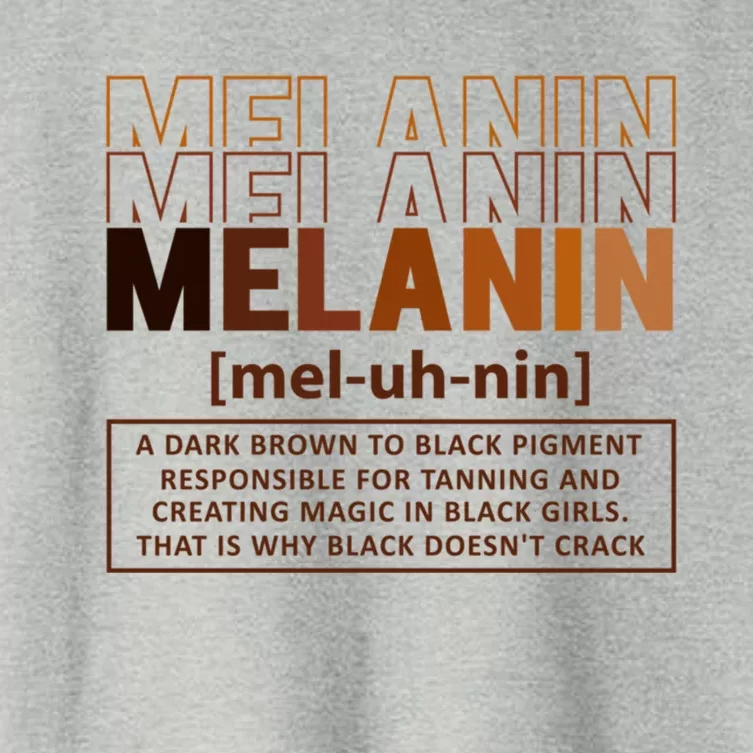 Melanin Definition Black History Month Black Gift Women's Crop Top Tee