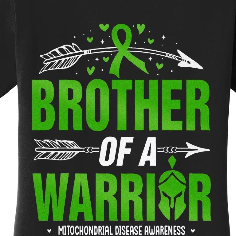 Mitochondrial Disease Brother Of A Warrior Green Ribbon Women's T-Shirt