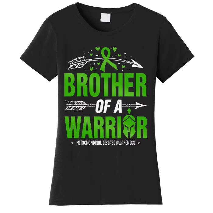 Mitochondrial Disease Brother Of A Warrior Green Ribbon Women's T-Shirt