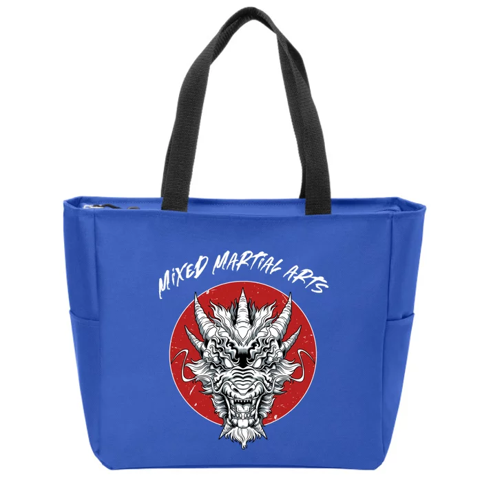 Mma Dragon Cage Fighter Free Fighting Mixed Martial Arts Gift Zip Tote Bag