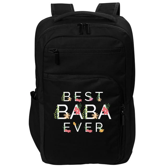 Mothers Day Cute Gift Floral Best Baba Ever Impact Tech Backpack