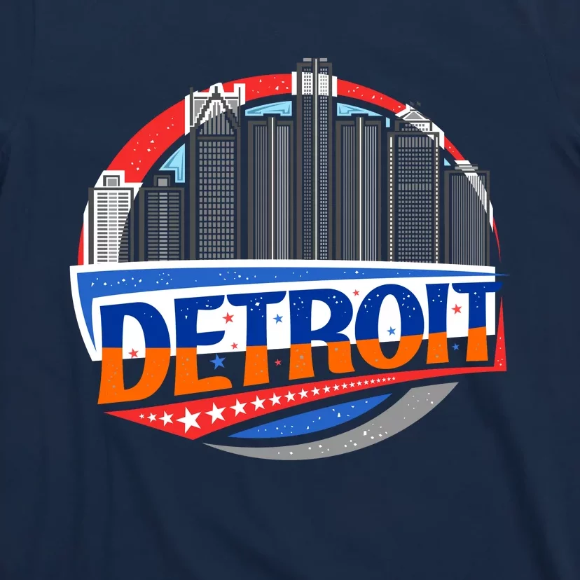 Modern Detroit City Scape T-Shirt