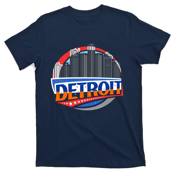 Modern Detroit City Scape T-Shirt