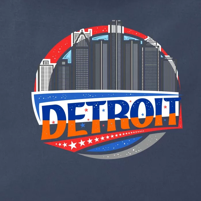 Modern Detroit City Scape Zip Tote Bag