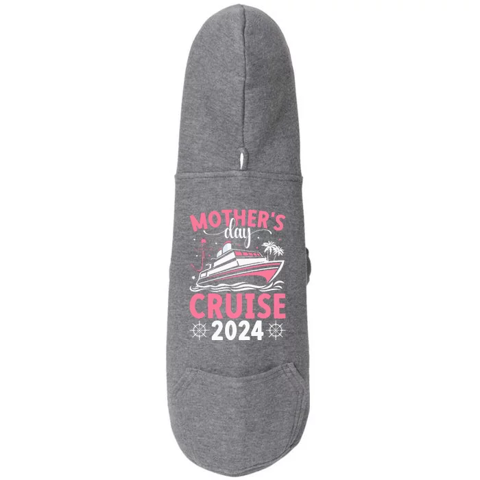 MotherS Day Cruise 2024 Family Vacation Cruising Tie Dye Doggie 3-End Fleece Hoodie