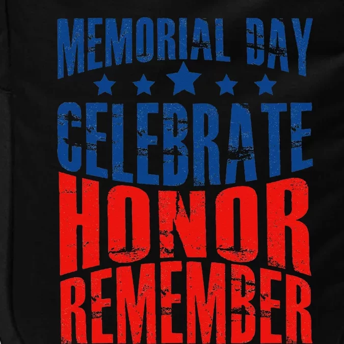 Memorial Day Celebrate Honor Remember Impact Tech Backpack