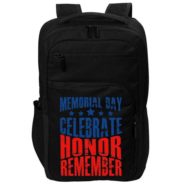 Memorial Day Celebrate Honor Remember Impact Tech Backpack