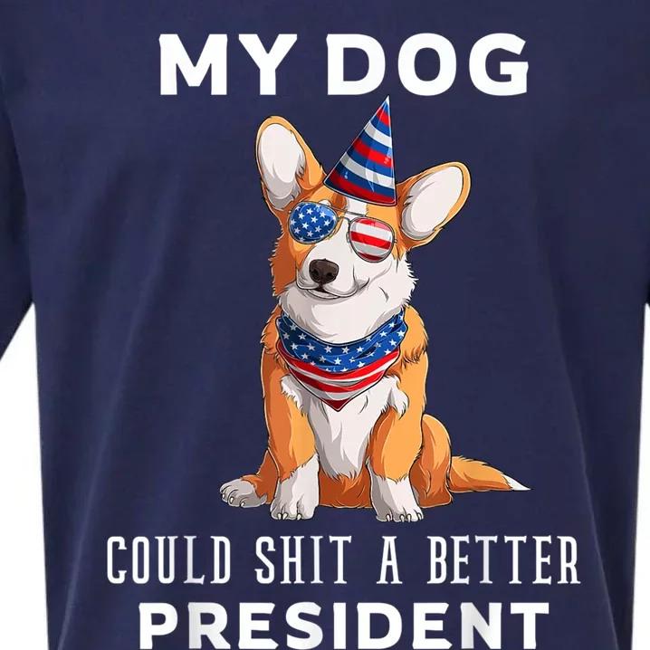 My Dog Could Shit A Better President Corgi Lover Anti Biden Sueded Cloud Jersey T-Shirt