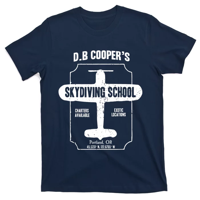 Men D.B. Cooper Skydiving School T-Shirt