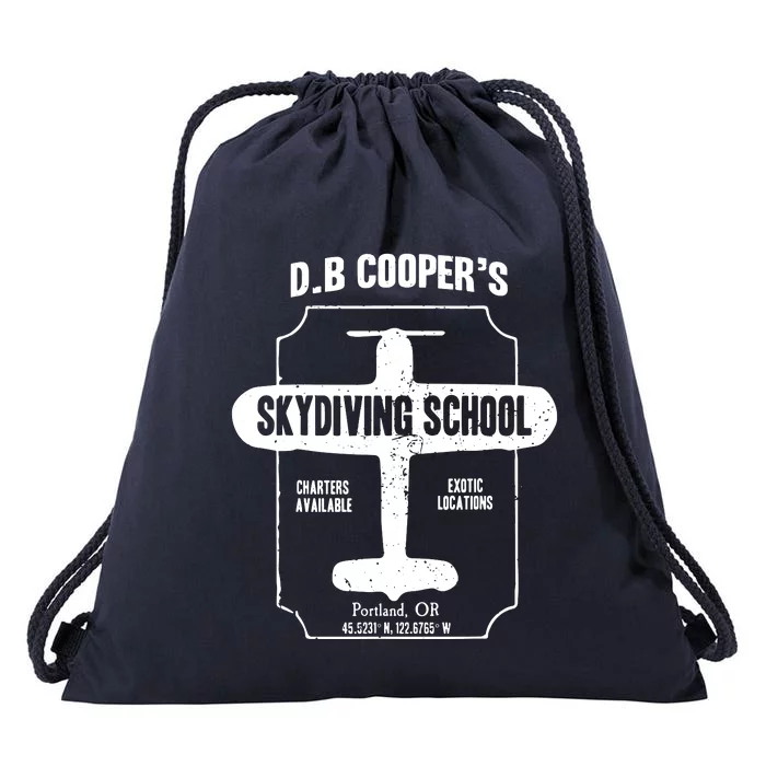 Men D.B. Cooper Skydiving School Drawstring Bag