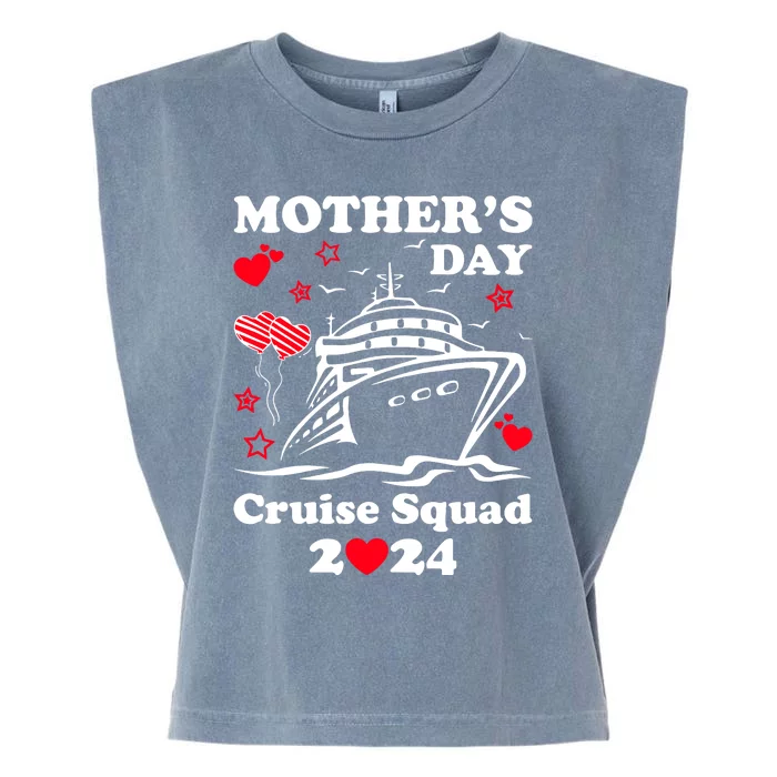 Mothers Day Cruise Squad 2024 Matching Family Garment-Dyed Women's Muscle Tee