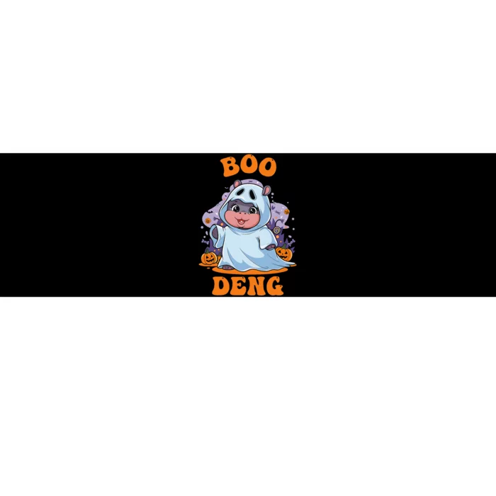 Moo Deng Cute Baby Pygmy Hippo Bouncy Pig In Thai Halloween Bumper Sticker