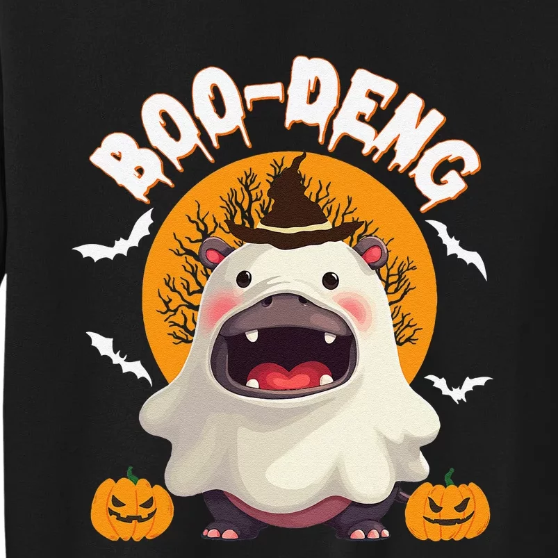 Moo Deng Cute Baby Pygmy Hippo Thai Halloween Women Tall Sweatshirt