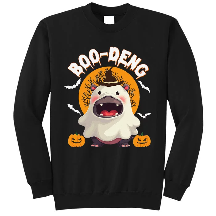 Moo Deng Cute Baby Pygmy Hippo Thai Halloween Women Tall Sweatshirt