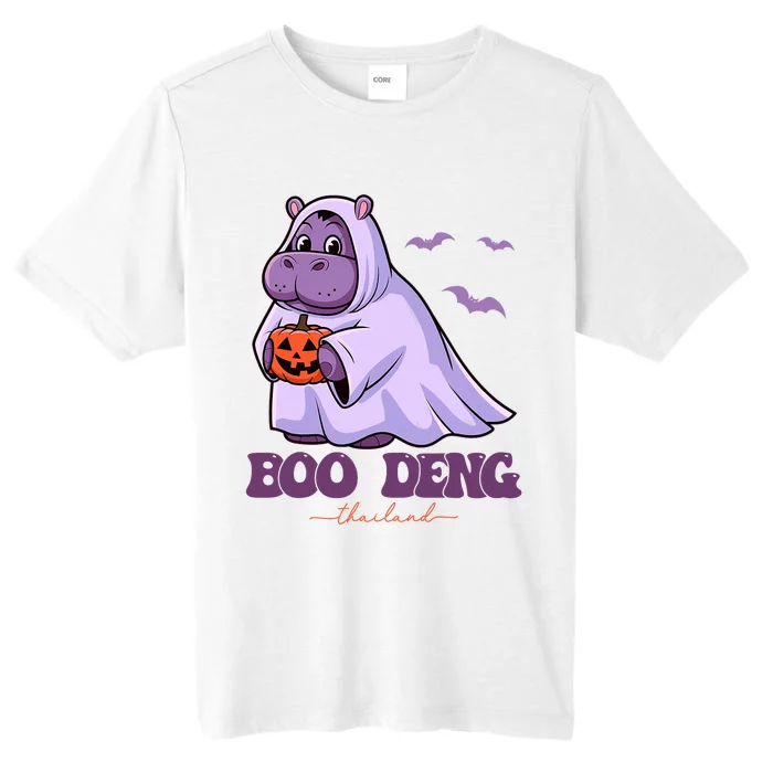 Moo Deng Cute Baby Pygmy Hippo Bouncy Pig In Thai Halloween Costume ChromaSoft Performance T-Shirt