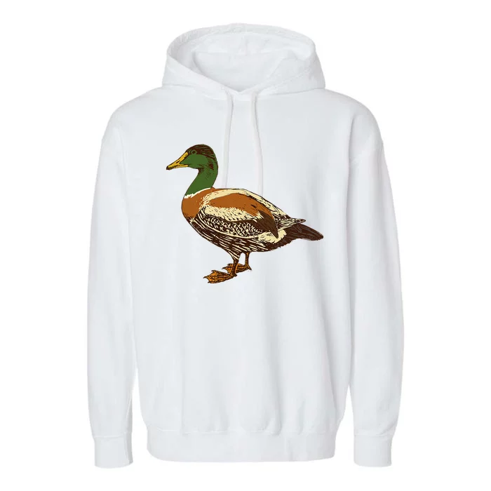 Mallard Duck Cute I Love Waterfowls Garment-Dyed Fleece Hoodie