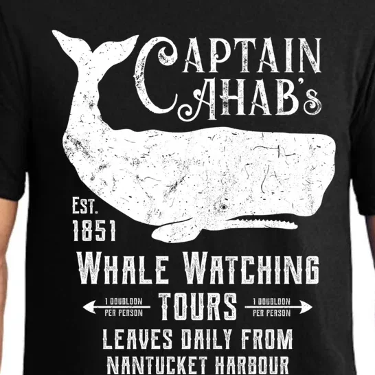 Moby Dick Captain Ahab Whale Watching Funny Sperm Whales Gift Pajama Set